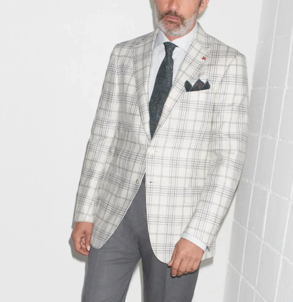 Mens Sport Coat Vert Isaia 5 Cropped