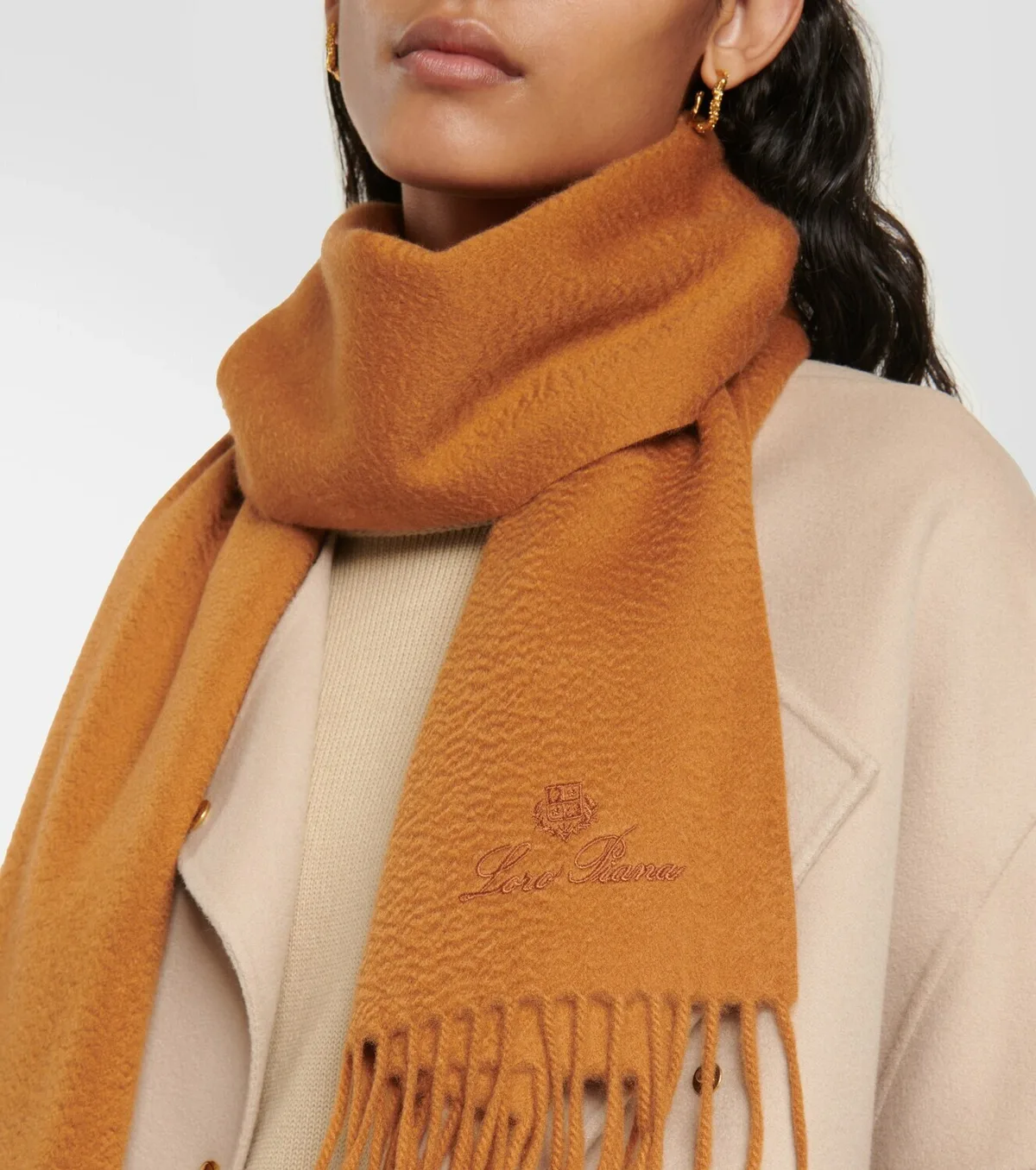 Cashmere wrap hand-finished by Alex's Team