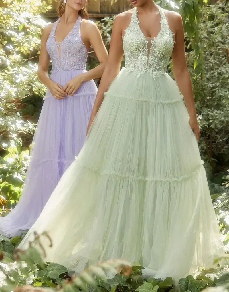 Womens Dress Vert Formal 3 Cropped