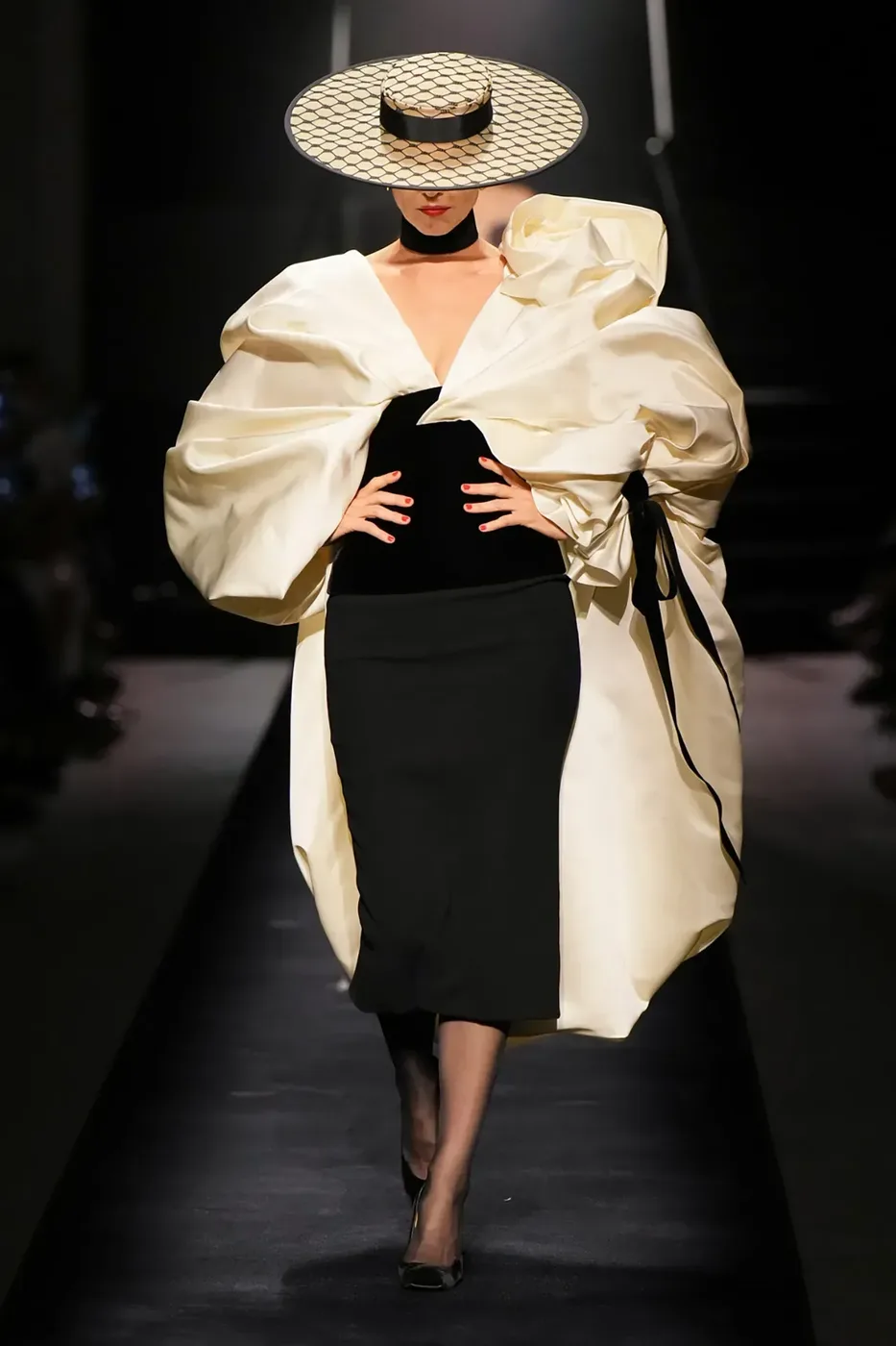 Schiaparelli couture dress hand-finished by Alex's Team