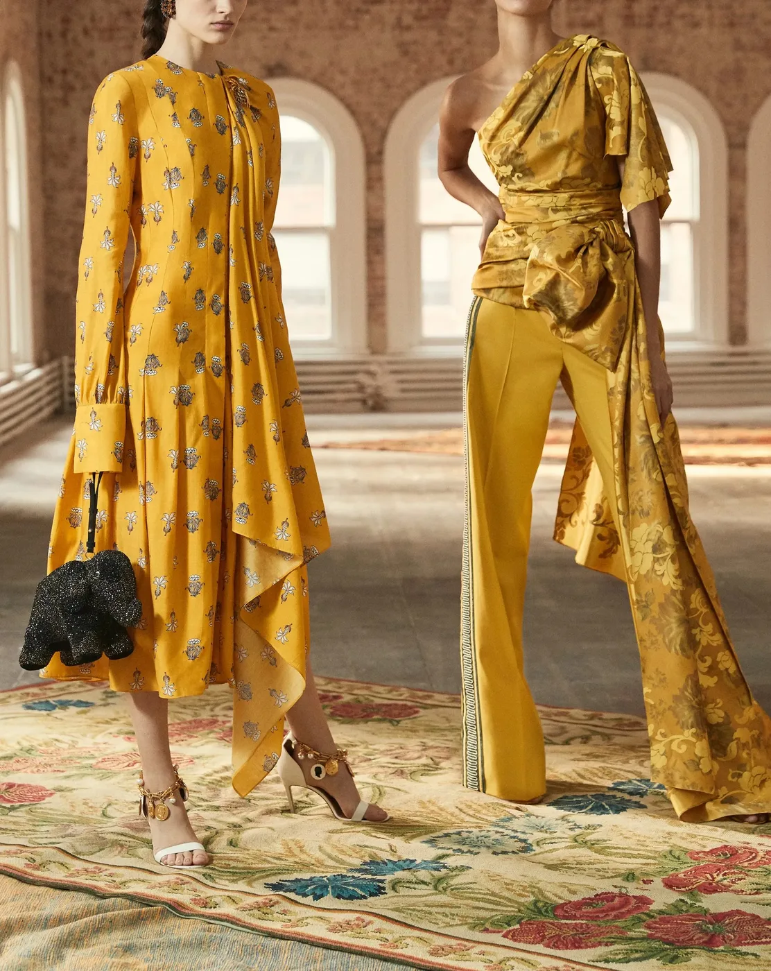 Womens Gown Vert Oscar De La Renta 5 Cropped Scaled